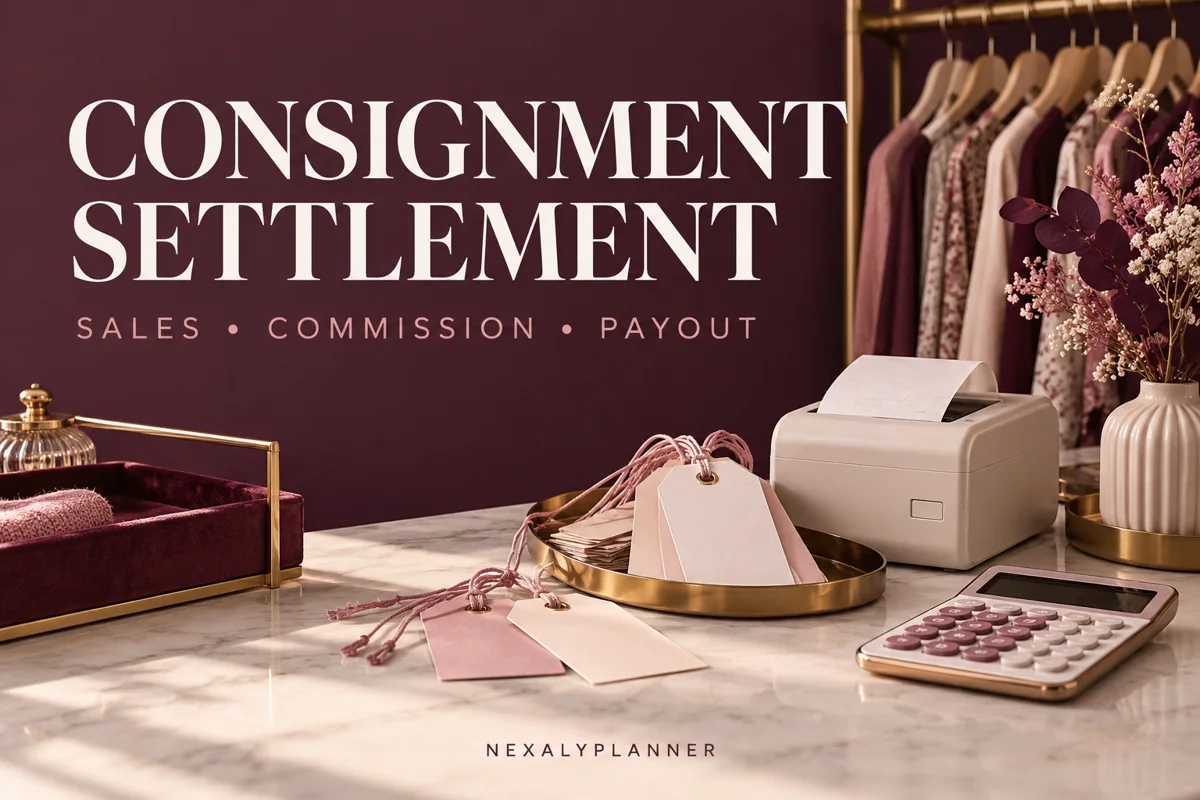 Consignment Settlement Planner planning cover