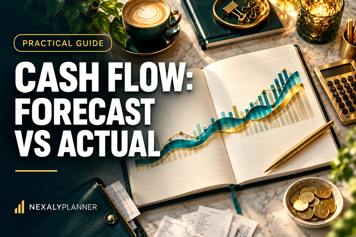 Cash Flow Report Template: Forecast vs Actual Variance editorial planning illustration
