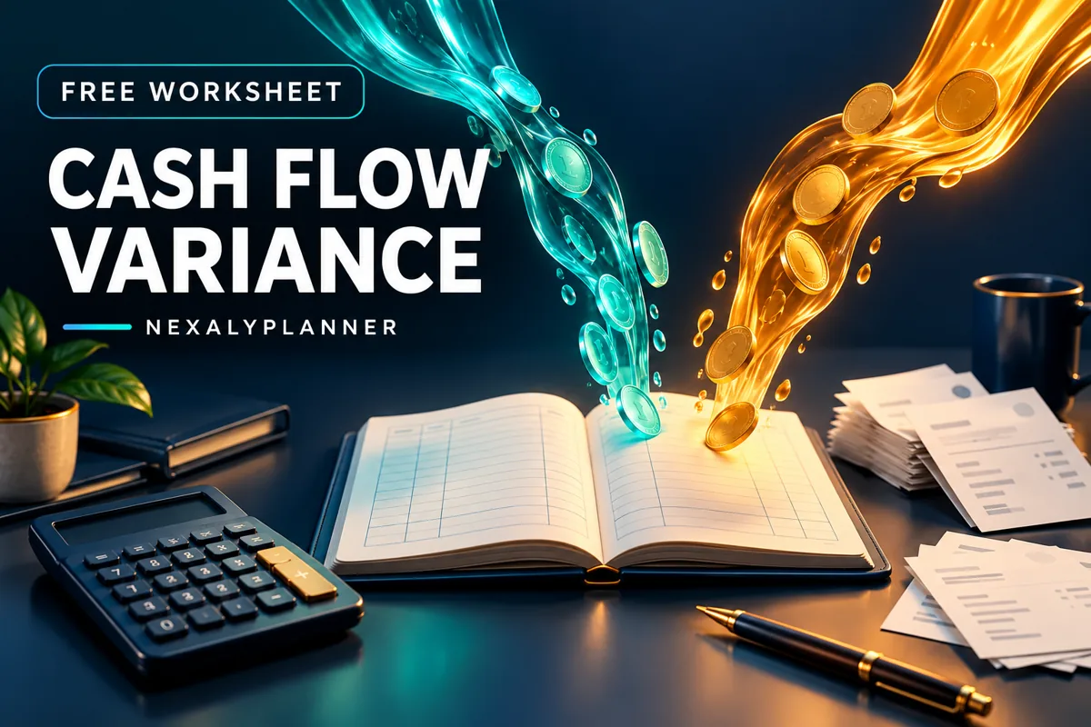 Cash Flow Variance Report conceptual planning illustration