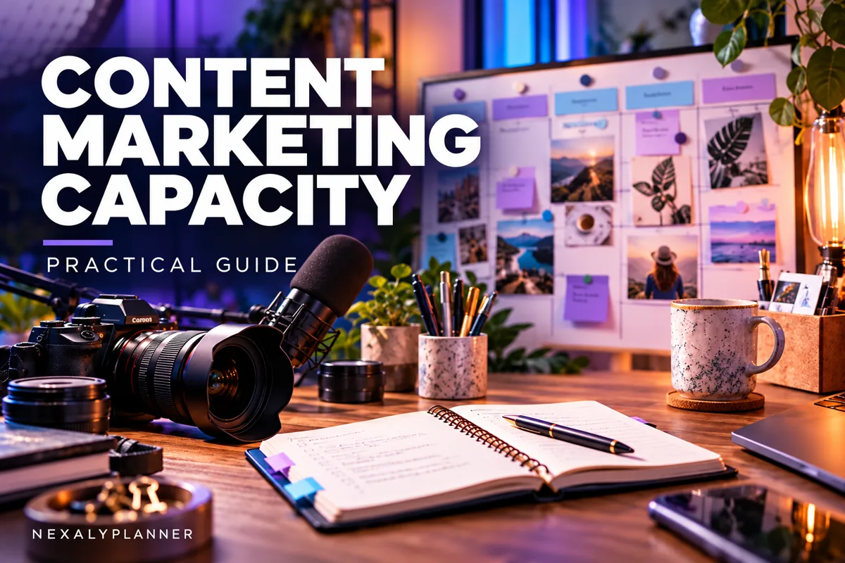 Content Marketing Plan Template With a Capacity Check editorial planning illustration