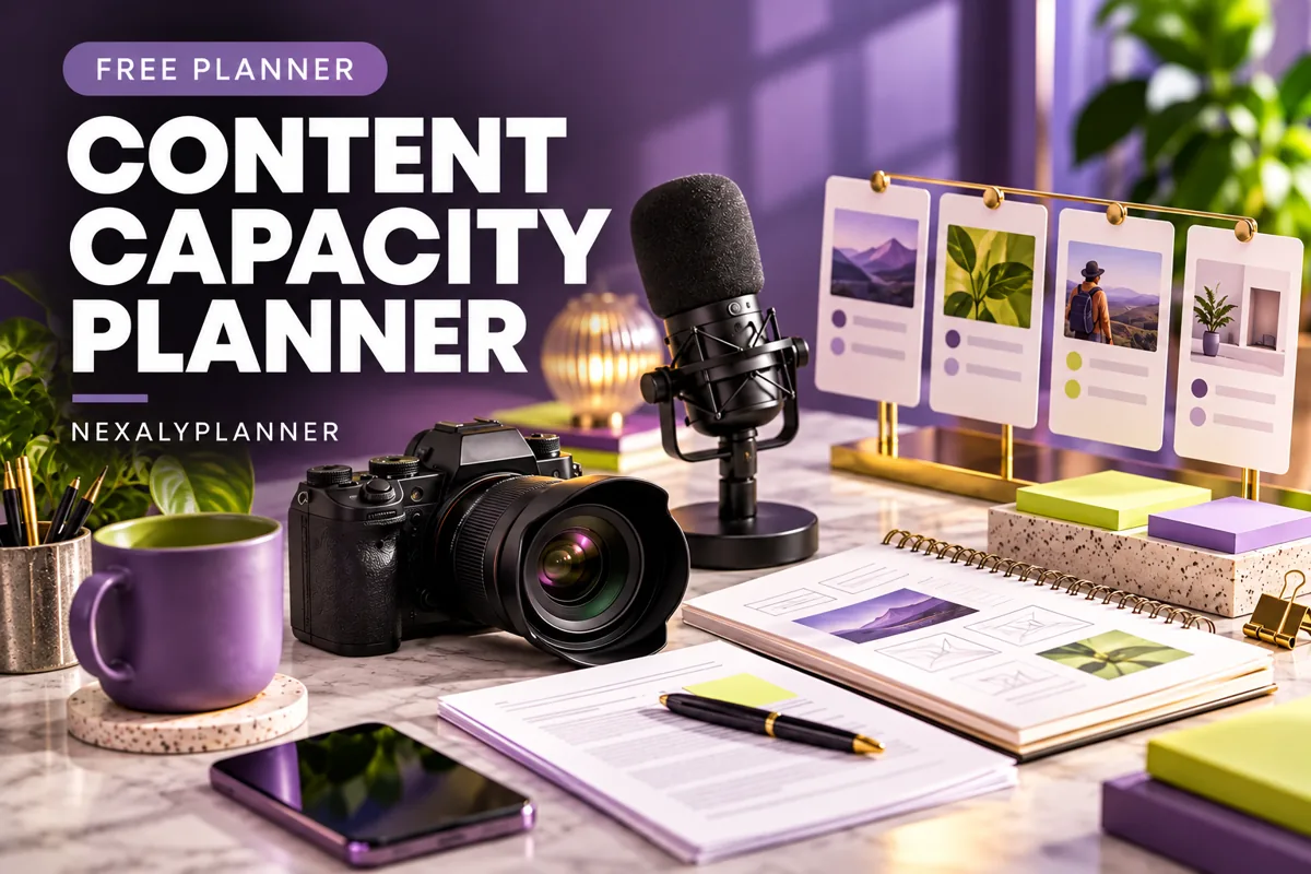 Content Production Capacity Planner conceptual planning illustration
