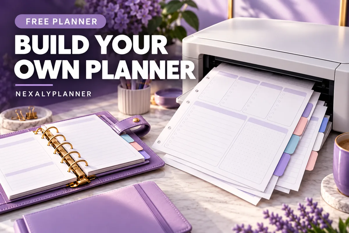 Printable Planner Builder conceptual planning illustration