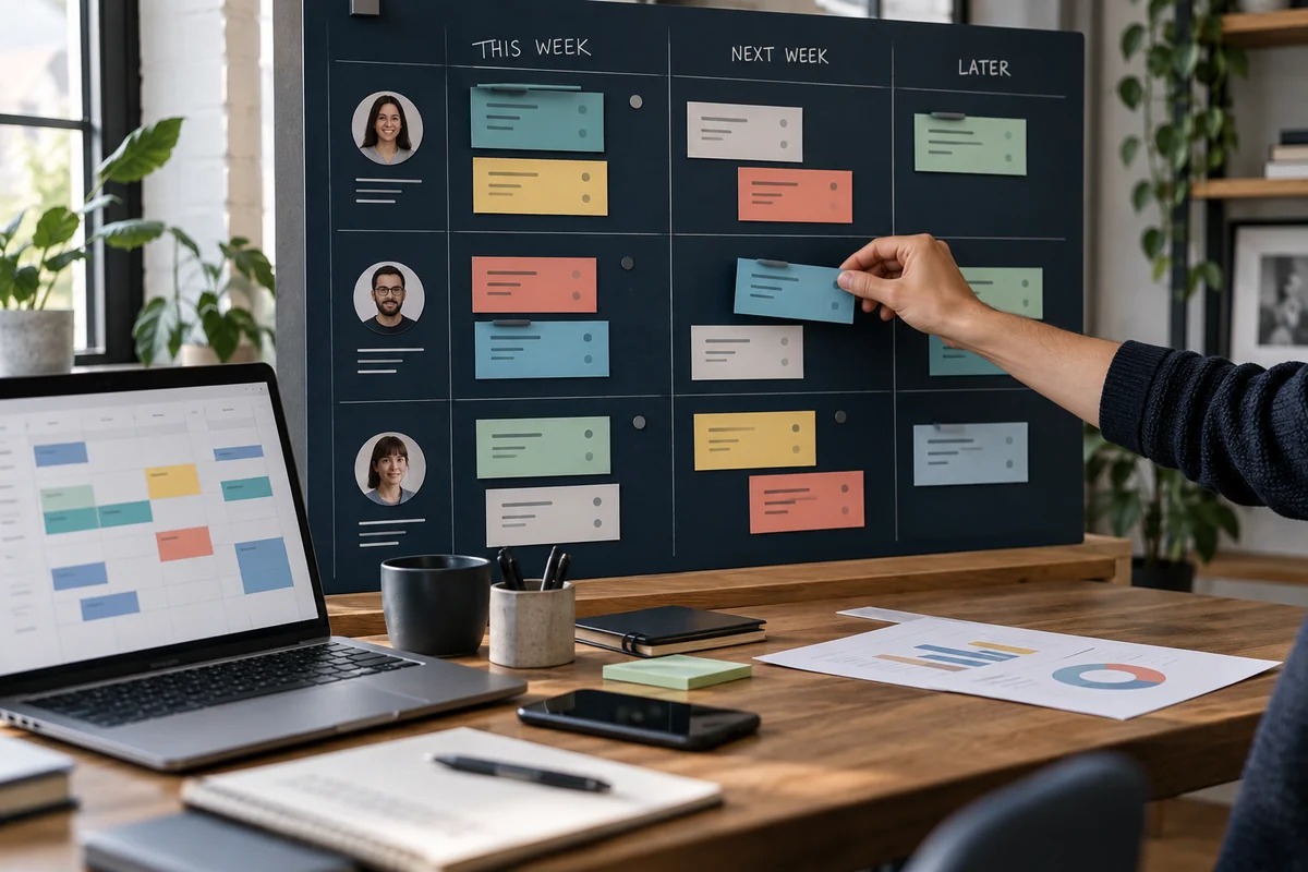 Agency team planning retainer and project hours against monthly capacity