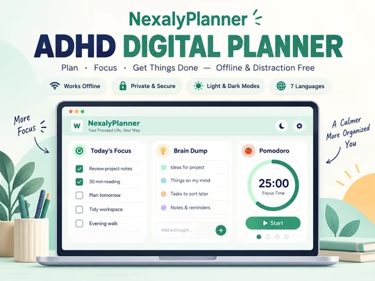 ADHD Digital Planner for Adults