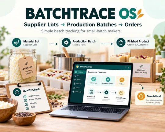 Batch & Lot Traceability Software for Small Makers | Offline Inventory, Production and Recall Manager