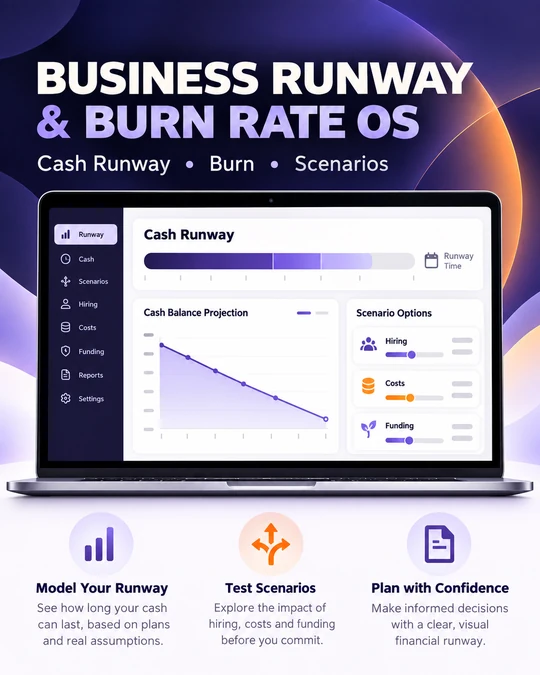 Business Runway & Burn Rate OS — Offline Cash Runway Planner