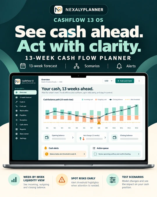 CashFlow 13 OS — Offline 13-Week Cash Flow Planner