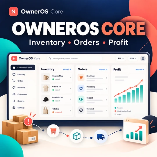 OwnerOS Core: Ultimate Offline Inventory & E-Commerce Manager