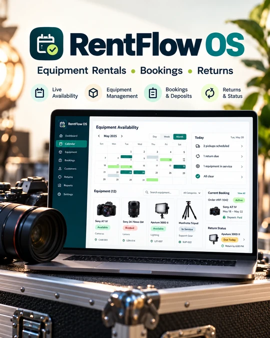 RentFlow OS — Offline Equipment Rental Manager