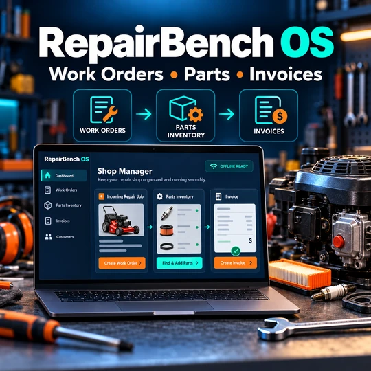 RepairBench OS — Small Engine Repair Shop Manager